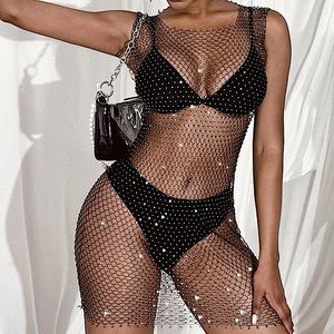Rhinestones Short Dress